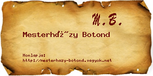 Mesterházy Botond névjegykártya
